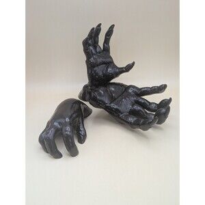 3pc Creepy Reaching Hands Wall Decor Set Black Spooky Gothic Horror Prop 3D